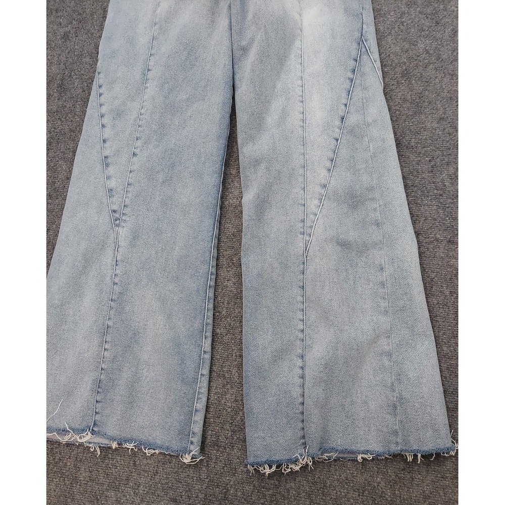 Good American Jeans Womens 10/30 Blue Light Wash Good Waist Palazzo Denim Wide - Picture 2 of 13